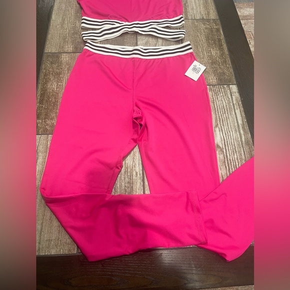 🩷ZELOS Yoga Fuchsia Outfit 2-Pieces Gym Set Women’s Size L NWT🩷 - Picture 10 of 11